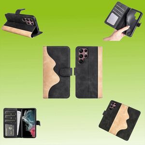 Fr Samsung Galaxy S23 Ultra Design Handy Tasche Wallet Premium Schwarz Schutz Hlle Case Cover Etuis Neu Zubehr