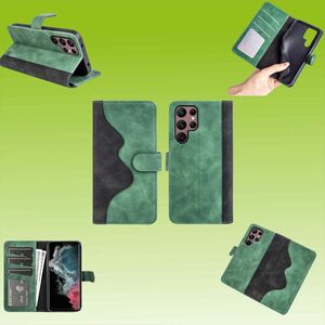 Fr Samsung Galaxy S23 Ultra Design Handy Tasche Wallet Premium Grn Schutz Hlle Case Cover Etuis Neu Zubehr