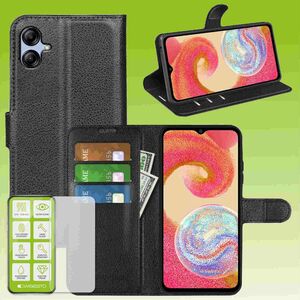 Fr Samsung Galaxy A04e Zubehr / Schutz Cover Handy Tasche Etuis TPU Case Schutz Hart Glas AUSWAHL