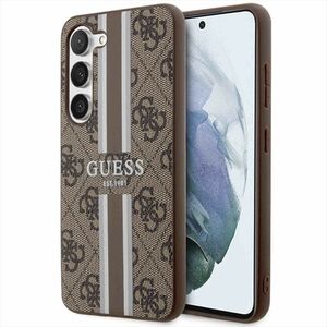 Guess 4G Printed Stripe Collection Hardcase Hlle Cover fr Samsung Galaxy S23 Plus Braun