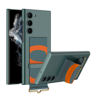 F�r Samsung Galaxy S23 Silikoncase TPU Schutz Gr�n mit Armbandhalter Handy Tasche H�lle Cover Etui Zubeh�r Neu