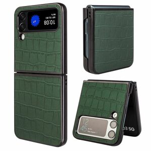 F�r Samsung Galaxy Z Flip4 Design Crocodile Texture H�lle Schutz Hart Cover Handy Tasche Muster Etuis Case Cover Neu