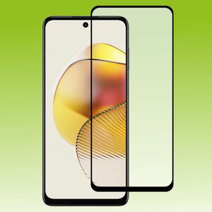 Fr Motorola Moto G53 3D Premium 0,3 mm H9 Hart Glas Schwarz Folie Schutz Hlle Zubehr Neu