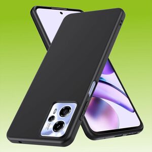 Fr Motorola Moto G23 Silikoncase TPU Schutz Schwarz Handy Tasche Hlle Cover Etui Zubehr Neu