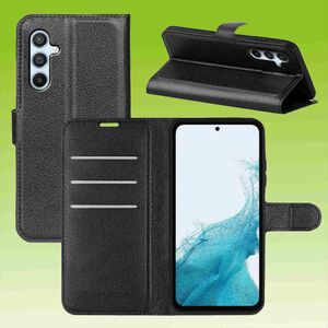 F�r Samsung Galaxy A24 4G / A25 5G Handy Tasche Wallet Premium Schutz H�lle Case Cover Etuis Neu Zubeh�r Schwarz