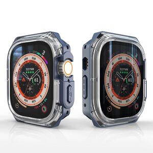 Fr Apple Watch Ultra 1 + 2 49mm Uhr Gehuse Silikon Hlle Dunkelblau