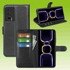 Fr Xiaomi Poco F5 Pro Handy Tasche Wallet Premium Schutz Hlle Case Cover Etuis Neu Zubehr Schwarz