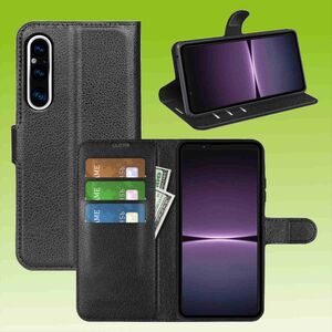 Fr Sony Xperia 1 V 5. Generation Handy Tasche Wallet Premium Schutz Hlle Case Cover Etuis Neu Zubehr Schwarz