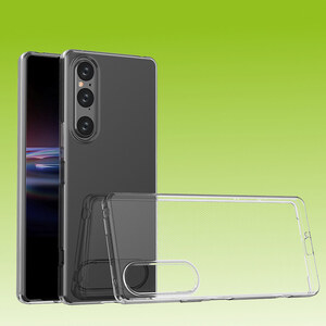 Fr Sony Xperia 1 V 5. Generation Silikon TPU Transparent Handy Tasche Hlle Cover