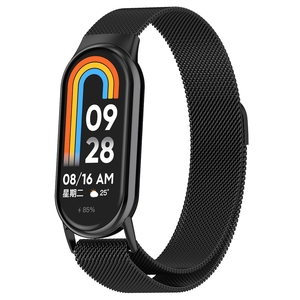 Milanese Uhrenarmband mit Magnetverschluss Xiaomi Mi Band 8 Schwarz