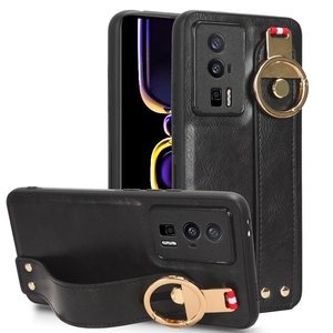 Fr Xiaomi Poco F5 Pro Handy Tasche Hlle mit Armband / Ringhalterung 