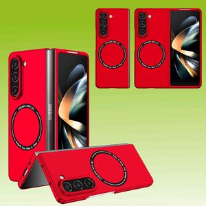 Fr Samsung Galaxy Z Fold5 5G Magnet Magsafe Handy Hlle Etuis Rot Neu