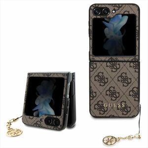 Guess fr Samsung Galaxy Z Flip5 Hlle Case 4G Charms Collection Braun