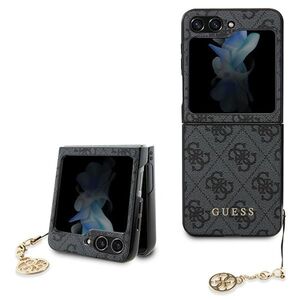 Guess fr Samsung Galaxy Z Flip5 Hlle Case 4G Charms Collection Grau