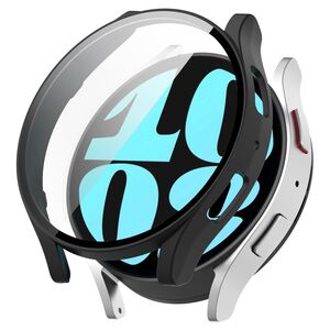 F�r Samsung Galaxy Watch 6 44mm 360 Grad Schutzh�lle mit Glas Schwarz