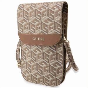 Guess Universell Handy Tasche Umhngetasche GCube Stripe Braun