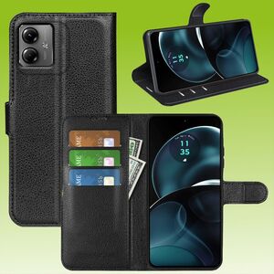 Fr Motorola Moto G14 Handy Tasche Wallet Premium Schutz Hlle Case Cover Etuis Neu Zubehr Schwarz