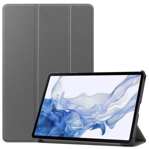 Fr Samsung Galaxy Tab S10 FE / S9 / S9 FE / S8 3folt Wake UP Smart Cover Grau Tasche Etuis Hlle