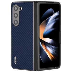 F�r Samsung Galaxy Z Fold5 5G Carbon Textur Schutz H�lle Dunkelblau