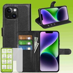 F�r Apple iPhone 15 Plus Cover Handy Tasche Etuis TPU Hart Glas Panzer Folie AUSWAHL