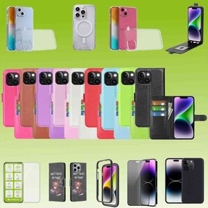Fr Apple iPhone 15 Plus Cover Handy Tasche Etuis TPU Hart Glas Panzer Folie AUSWAHL