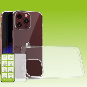 F�r Apple iPhone 15 Pro Max Cover Handy Tasche Etuis TPU Hart Glas Panzer Folie AUSWAHL