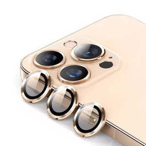 F�r Apple iPhone 15 Pro / Pro Max Schutzglas Kamera Linse H9 Gold