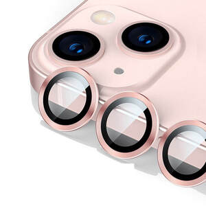 Fr Apple iPhone 15 Pro / Pro Max Schutzglas Kamera Linse H9 Rosa