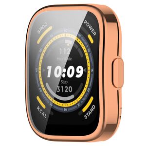 Fr Amazfit Bip 5 TPU Silikon Smart Watch Hlle mit Schutzglas Rosgold
