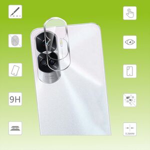 F�r Honor 90 Lite 9H Back Kamera Schutz Hart Glas Cover Transparent