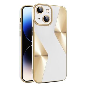 F�r Apple iPhone 15 Electroplating Silikon TPU Handy H�lle Schutz Wei�