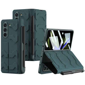 F�r Samsung Galaxy Z Fold5 sto�feste Kunstleder H�lle Stifthalterung