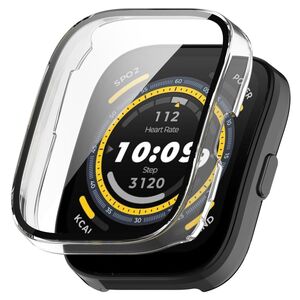 F�r Amazfit Bip 5 Kunststoff Smart Watch H�lle mit Schutzglas Transparent