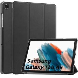 Fr Samsung Galaxy Tab A9 3folt Wake UP Smart Cover Tasche Etuis Hlle Schwarz