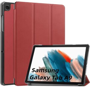 Fr Samsung Galaxy Tab A9 3folt Wake UP Smart Cover Tasche Etuis Hlle Rot