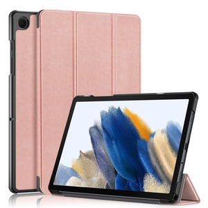Fr Samsung Galaxy Tab A9 Plus 3folt Wake UP Smart Cover Tasche Etuis Hlle Rose Gold