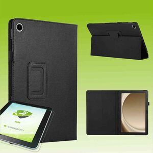 Fr Samsung Galaxy Tab A9 Plus Kunst-Leder Tablet Tasche + Hart Glas
