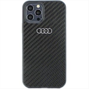 Audi Carbon Fiber fr Apple iPhone 12 / 12 Pro Schutzhlle Schwarz