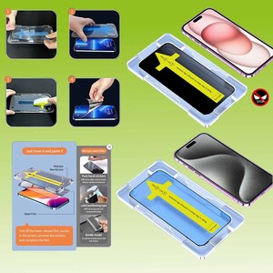 F�r Apple iPhone 17 16 15 Serie HD / Privacy Staubdichte Antistatische Hart Glas