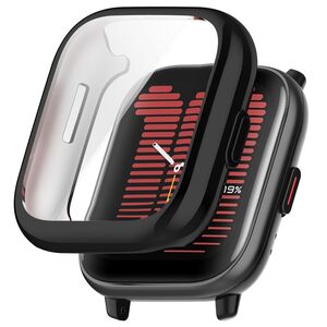 Fr Amazfit Active TPU Watch Gehuse + integriertem Hart Glas Schwarz