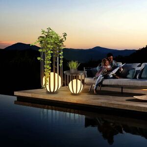 Hochwertige Outdoor Lampe aus Metall fr Garten oder Terrassen 95cm