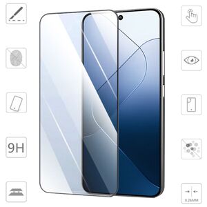 Fr Xiaomi 14 3D Premium 0,3 mm H9 Hart Glas Schutz Folie Schwarz