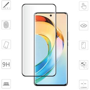 F�r Honor Magic 6 Lite 4D Curved Premium 0,3 mm H9 Hart Glas Folie