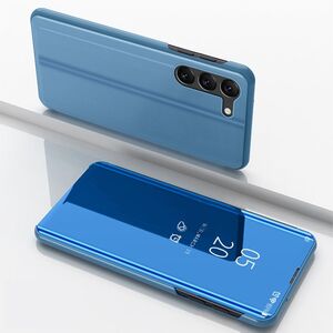 Fr Samsung Galaxy S24 View Spiegel Handy Smart Cover Wake UP Dunkelblau