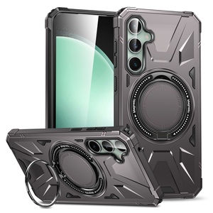 Fr Samsung Galaxy A15 MagSafe Schock Magnet Ring Schutzhlle Grau