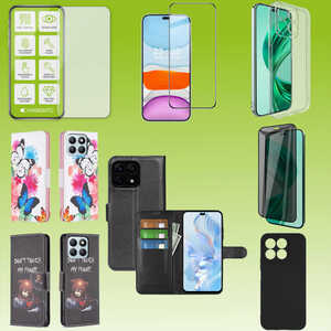 Fr Honor X8b Cover Handy Tasche Etuis TPU Hart Glas Panzer Folie AUSWAHL
