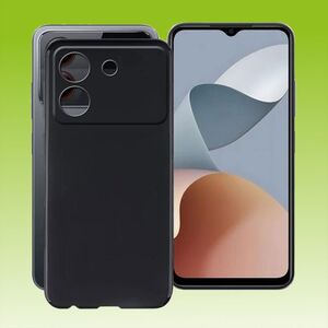 F�r ZTE Blade A54 Silikon TPU Schutz Schwarz Handy H�lle Case d�nn Neu