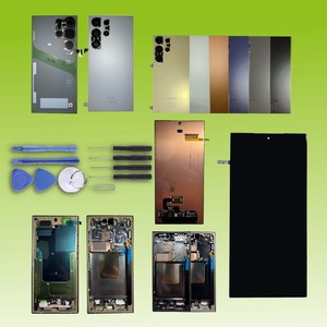 Samsung Galaxy S24 Ultra Produktset Ersatz- und Reparaturteile Displays Rahmen Akkudeckel