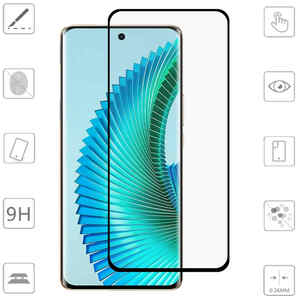 F�r Honor Magic 6 Lite 3D Premium 0,3 mm Schutz H9 Hart Glas Schwarz