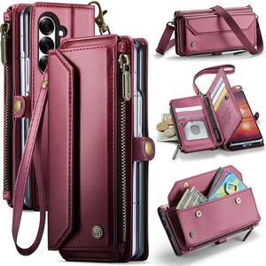 Fr verschiedene Handy Modelle CaseMe Kunstleder Multifunktion Zipper Wallet Tasche